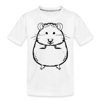 Hamster süß Tier Nagetier Tiere lustig Haustier 9 - Kinder Premium Bio T-Shirt - Weiß - Vorne