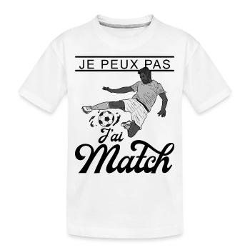 Je peux pas match, j'ai match. Football - T-shirt bio Premium Enfant - blanc - Devant