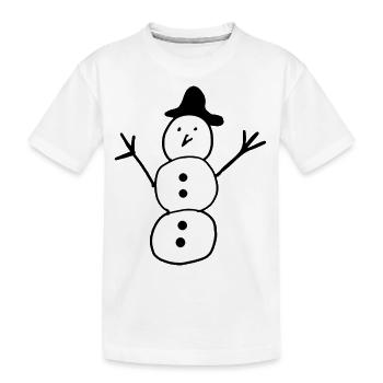 Bonhomme de neige - T-shirt bio Premium Enfant - blanc - Devant