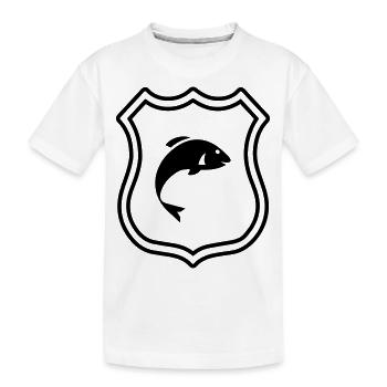 Fish Coat of Arms - Kids' Premium Organic T-Shirt - white - Front