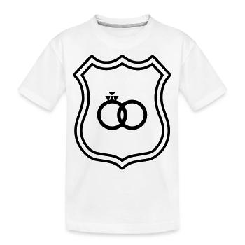 Anneaux de mariage Bague Armoiries Mariage - T-shirt bio Premium Enfant - blanc - Devant