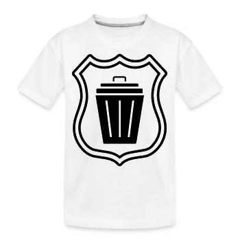 Armoiries de la poubelle - T-shirt bio Premium Enfant - blanc - Devant