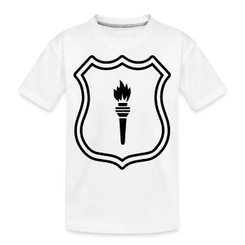 Armoiries de la flamme - T-shirt bio Premium Enfant - blanc - Devant