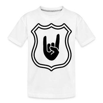 Party Hand Coat of Arms Symbol - Kids' Premium Organic T-Shirt - white - Front