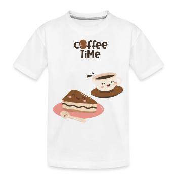 Coffee Time 3 - Kids' Premium Organic T-Shirt - white - Front