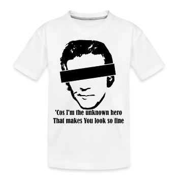 Unknow Hero - Kids' Premium Organic T-Shirt - white - Front