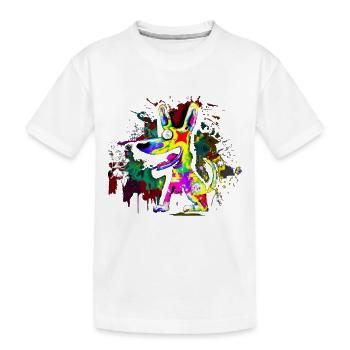 Chien Graffiti - T-shirt bio Premium Enfant - blanc - Devant
