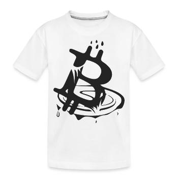 Das Symbol von Bitcoin - Kinder Premium Bio T-Shirt - Weiß - Vorne