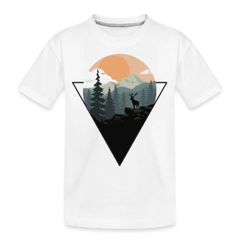 Landscape - Kids' Premium Organic T-Shirt - white - Front