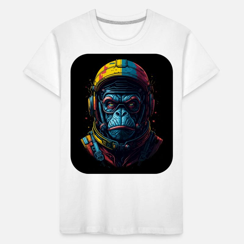 Space Monkey | Combinaison spatiale APE | Voyage spatial de singe T-shirt bio Premium Enfant