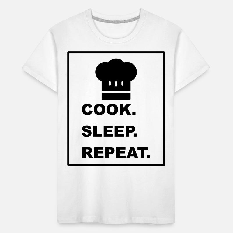 Cool "Cook Sleep Repeat" design for him and her Kids' Premium Organic T-Shirt