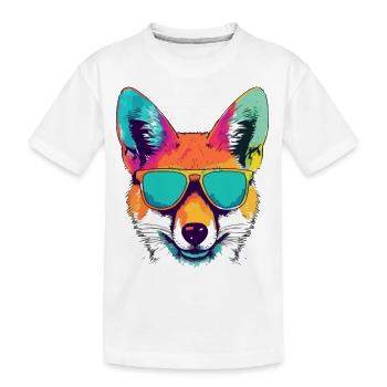Hector the coyote - Kids' Premium Organic T-Shirt - white - Front