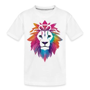Lou der Löwe - Kinder Premium Bio T-Shirt - Weiß - Vorne