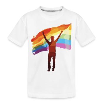 Rainbow : Couleurs de l’amour - T-shirt bio Premium Enfant - blanc - Devant