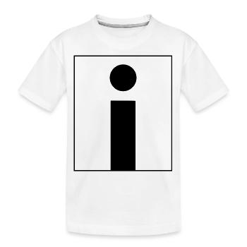 Lettre alphabet i - T-shirt bio Premium Enfant - blanc - Devant