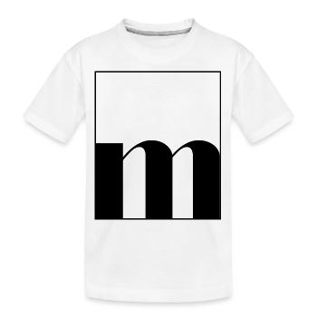 Lettre alphabet m - T-shirt bio Premium Enfant - blanc - Devant