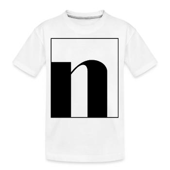 Lettre alphabet n - T-shirt bio Premium Enfant - blanc - Devant
