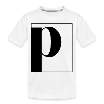 Lettre alphabet p - T-shirt bio Premium Enfant - blanc - Devant