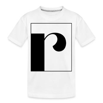 Letter alphabet r - Kids' Premium Organic T-Shirt - white - Front