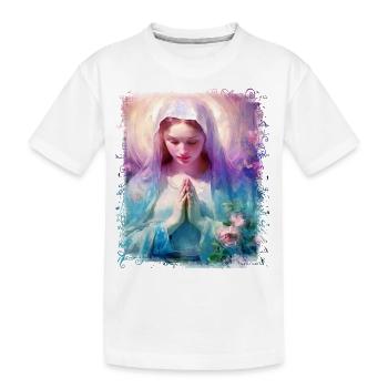 Heilige Maria Maria Madonna Mariana Jungfrau Maria Heilige - Kinder Premium Bio T-Shirt - Weiß - Vorne