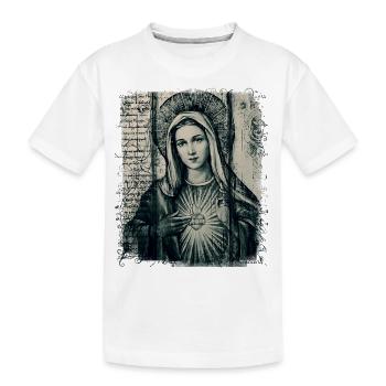 Holly Mary Maria Madonna Mariana Virgin Mary Holy - Kids' Premium Organic T-Shirt - white - Front