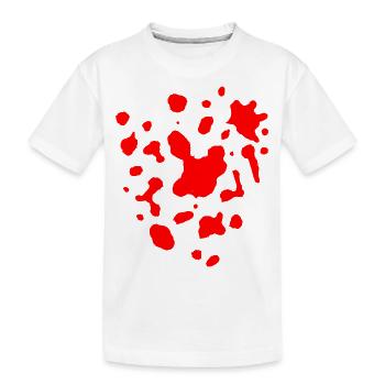 Tropfen Flecken Muster - Kinder Premium Bio T-Shirt - Weiß - Vorne
