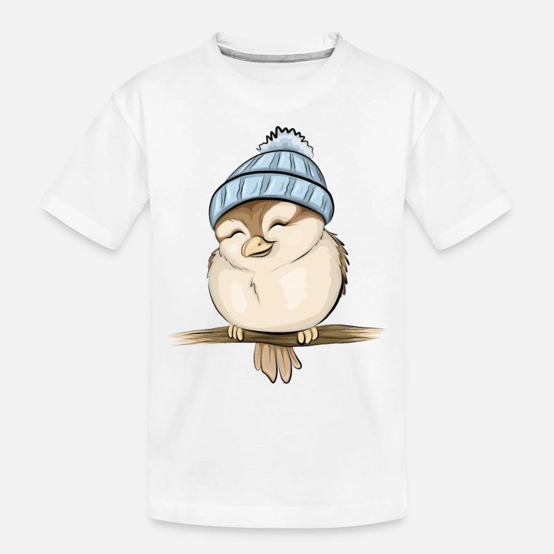 kleiner Spatz - Kinder Premium Bio T-Shirt - Weiß