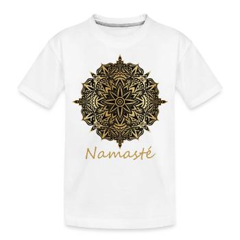 Namaste Gratitude & Amour de Soi Mandala Cadeau - T-shirt bio Premium Enfant - blanc - Devant