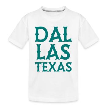 Dallas - Texas - United Statesof America - USA - Kinder Premium Bio T-Shirt - Weiß - Vorne