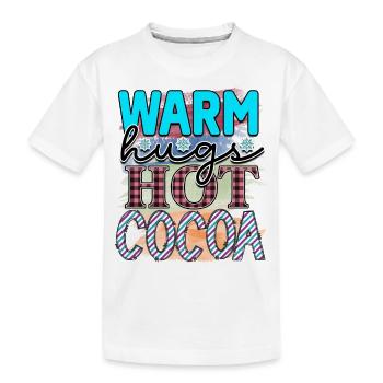 Warm hugs hot cocoa - Kids' Premium Organic T-Shirt - white - Front
