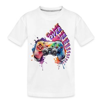 Game Over Kontroller - Kinder Premium Bio T-Shirt - Weiß - Vorne