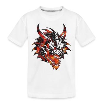 Fantasy Dragon Anime Dragon Head Mythical reptile - Kids' Premium Organic T-Shirt - white - Front