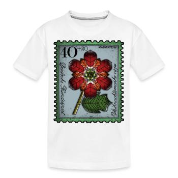 Timbre étoile de l’Avent - T-shirt bio Premium Enfant - blanc - Devant