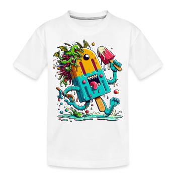 Cri de glace et monstres - T-shirt bio Premium Enfant - blanc - Devant