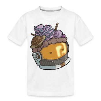 Astro Cupcake - Kinder Premium Bio T-Shirt - Weiß - Vorne