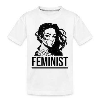 FEMINIST - Kinder Premium Bio T-Shirt - Weiß - Vorne