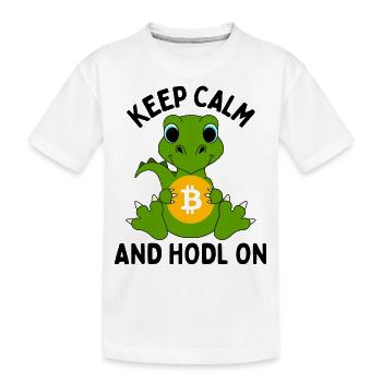 Bitcoin Crypto Kryptowährungen Geschenkidee - Kinder Premium Bio T-Shirt - Weiß - Vorne