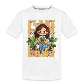 Plant Lady Plants Woman Girl I Love Plants - Kids' Premium Organic T-Shirt - white - Front