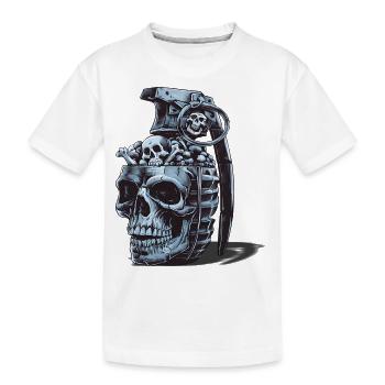 Conception de grenade squelette - T-shirt bio Premium Enfant - blanc - Devant
