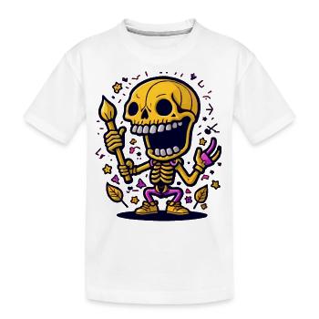 Skeleton - Kids' Premium Organic T-Shirt - white - Front