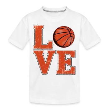 Aimer le basket-ball - T-shirt bio Premium Enfant - blanc - Devant