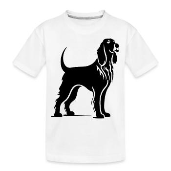 Icône de chien de chien de chien de chasse afghan - T-shirt bio Premium Enfant - blanc - Devant