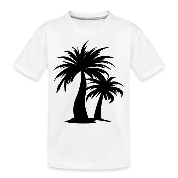 palm tree - Kids' Premium Organic T-Shirt - white - Front