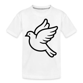 Taube - Kinder Premium Bio T-Shirt - Weiß - Vorne