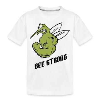 strong mosquito bee - Kids' Premium Organic T-Shirt - white - Front