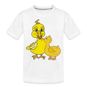 Deux canetons jaunes - T-shirt bio Premium Enfant - blanc - Devant