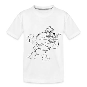 lion enervé - T-shirt bio Premium Enfant - blanc - Devant