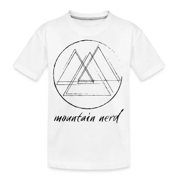 Nerd de Berge / Nerd de la montagne - T-shirt bio Premium Enfant - blanc - Devant
