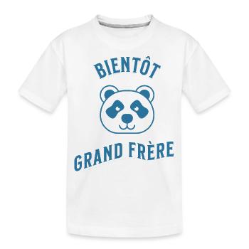Bientôt grand frère - T-shirt bio Premium Enfant - blanc - Devant