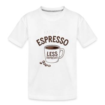 Espresso, Coffee, Kaffee, Latte, Geschenkidee - Kinder Premium Bio T-Shirt - Weiß - Vorne